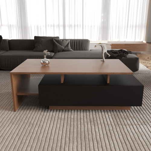 طاولة وسط Alfa اسود مع بني126