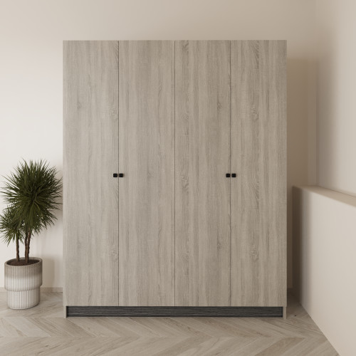 دولاب ملابس  رمادي فاتح مع رمادي غامق