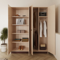 دولاب ملابس  بيج مع جوزي