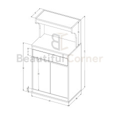ميني كوفي كورنر RANYA   لون ابيض ميني كوفي كورنر RANYA   لون ابيض
