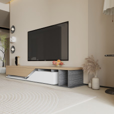 طاولة تلفاز SUDU لون بيج مع ابيض