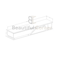 طاولة تلفاز SUDU لون بيج مع ابيض
