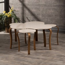 طقم طاولات خدمة لون افوايت T-2129