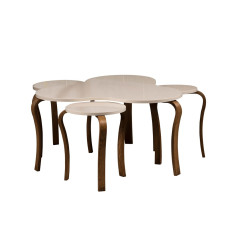 طقم طاولات خدمة لون افوايت T-2129